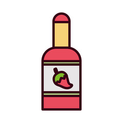 Isolated mexican chilli bottle vector design