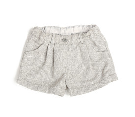 Stylish shorts on white background