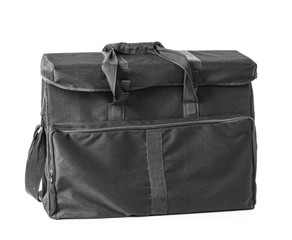 Naklejka premium Bag for professional photo equipment on white background