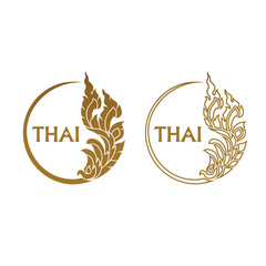 Thai art element for Thai graphic design vector illustration.