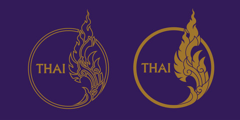 Thai art element for Thai graphic design vector illustration.