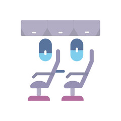 Isolated airplane chairs vector design