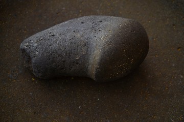 Old cowek or cobek or ulekan made from stone, from Indonesia. This is for mashing seasoning