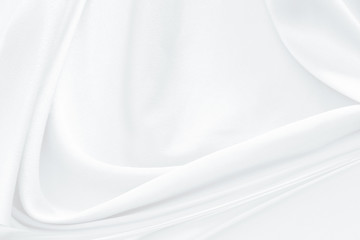 Plakat white fabric texture background ,wavy fabric