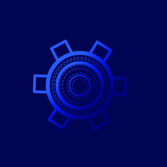 the snow electronic technology logo design on dark background for christmas