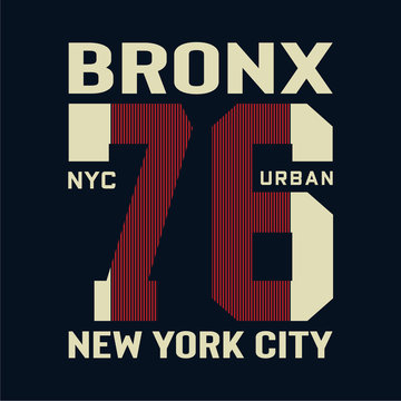 Bronx New York typography tee graphic design,vector illustration