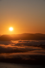 雲海の広がる朝の美幌峠