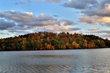 Lake Logan, Ohio in autumn