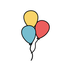 Isolated balloons icon vector design