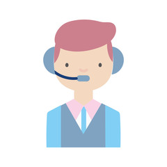 Man with headphone vector design