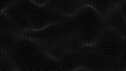 Abstract Minimal Morphed Dot Surface - 3D Illustration