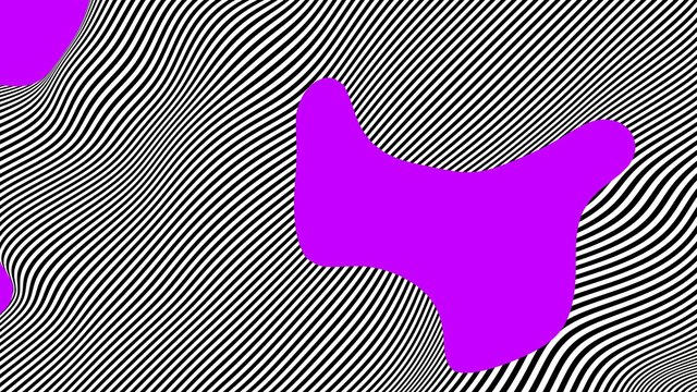 Abstract Morphing Opart Geometry with Violet Holes - 3D Illustration