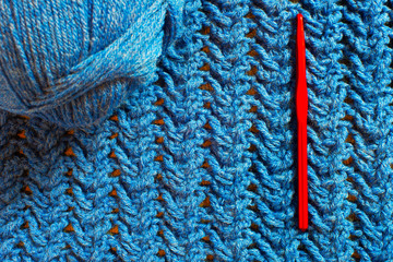 close-up handmade knit fabric