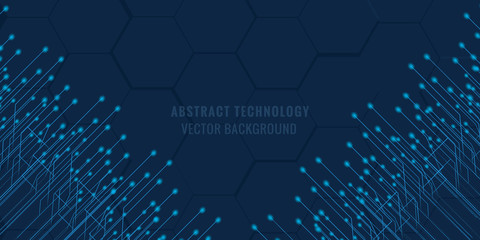 Obraz premium Vector Abstract futuristic, circuit board and mesh line