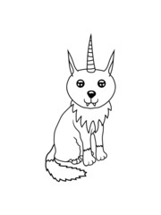 süße einhorn katze 
