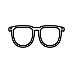sunglasses accessory fashion icon on white background thick line