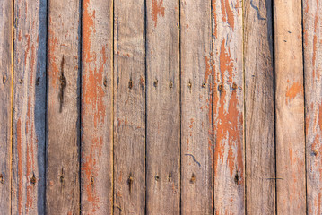 Old rural wooden wall, detailed photo texture. Natural wooden building structure background.