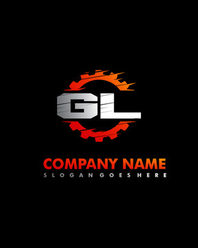Initial GL with gear template logo