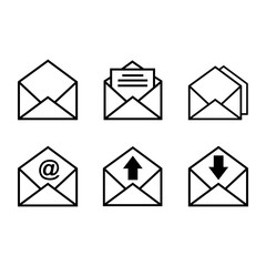 mail message icon, new message icon vector design symbol