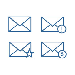 mail message icon, new message icon vector design symbol