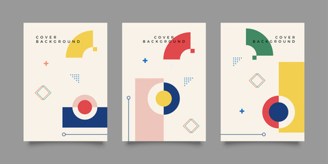 Covers with trendy minimal design. Cool geometric backgrounds for your design. Applicable for Banners, Placards, Posters, Flyers etc. Eps10 vector template.