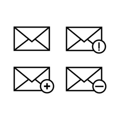 mail message icon, new message icon vector design symbol