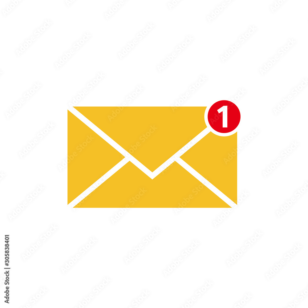 Poster mail message icon, new message icon vector design symbol