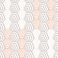 Abstract seamless pattern illustration of hexagons