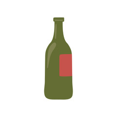 Isolated wine bottle vector design