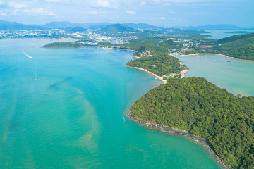 Fototapeta na wymiar aerial view Laem Tukkae Koh Siray Phuket Thailand