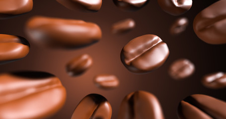 Flying Roasted Coffee bean,