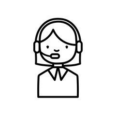 Woman with headphone vector design
