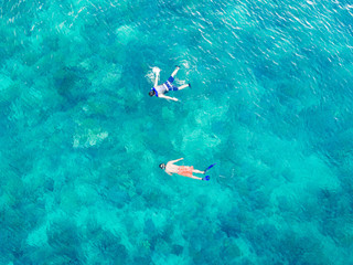 Snorkellers in Aqua Timor Sea 