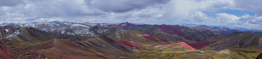 Red Valley near the rainbow mountain in Palccoyo, Cusco, Peru