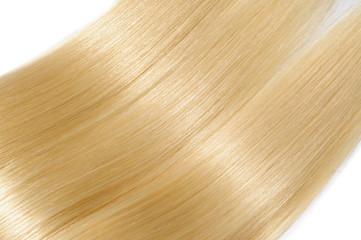 Straight bleached blonde human hair weaves extensions bundle