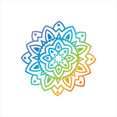 Mandala Vector  . Circular pattern. Round ornament. Vintage frame. Greeting card. Wedding invitation. Retro style. Vector logo template, labels and badges