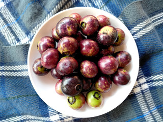 Buah Kaliasem or Kaliasem fruit that is good to eat. Kaliasem Fruit that is often sold in Bali. Delicious fruit for Rujak