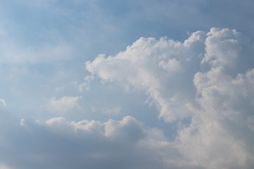 Beautiful clouds with blue sky background, Blue sky and white cloud, tiny clouds.