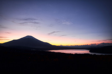 Mount Fuji sunset from Lake Yamaguchi
