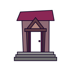 house facade architecture cartoon icon