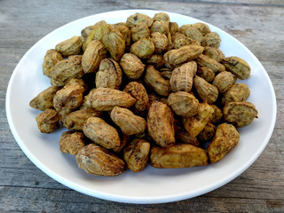 Kacang Tanah Rebus or boiled peanuts. Cemilan Indonesia or indonesian snacks. Indonesian Food that is simple and delicious. Indonesian Street Food.