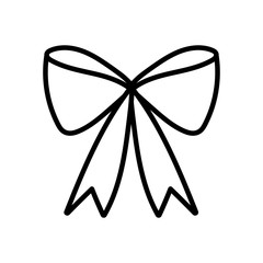 gift bow decoration ornament icon thick line