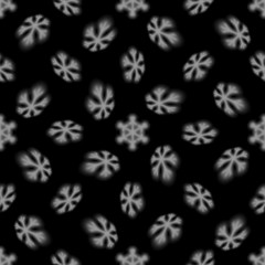 Christmas seamless snowflake pattern with blurred falling snow stars for Christmas cards, covers, wallpapers and tiled backgrounds