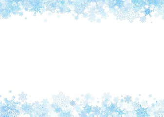 Frame with small snowflakes