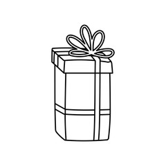 decorative gift box surprise ornament icon thick line