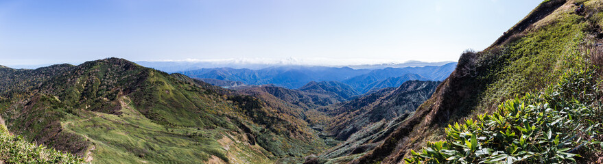 Naklejka premium 苗場山