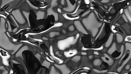 Abstract Silver Reflective Surface - 3D Illustration