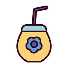 Isolated mexican mate vector design