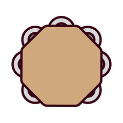 Isolated mexican tambourine vector design