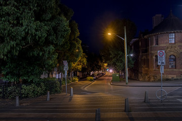 city street at night